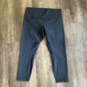 Lululemon Wunder Under High-Rise 7/8 Tight *Full-On Luon 25" Black size 16 NWOT